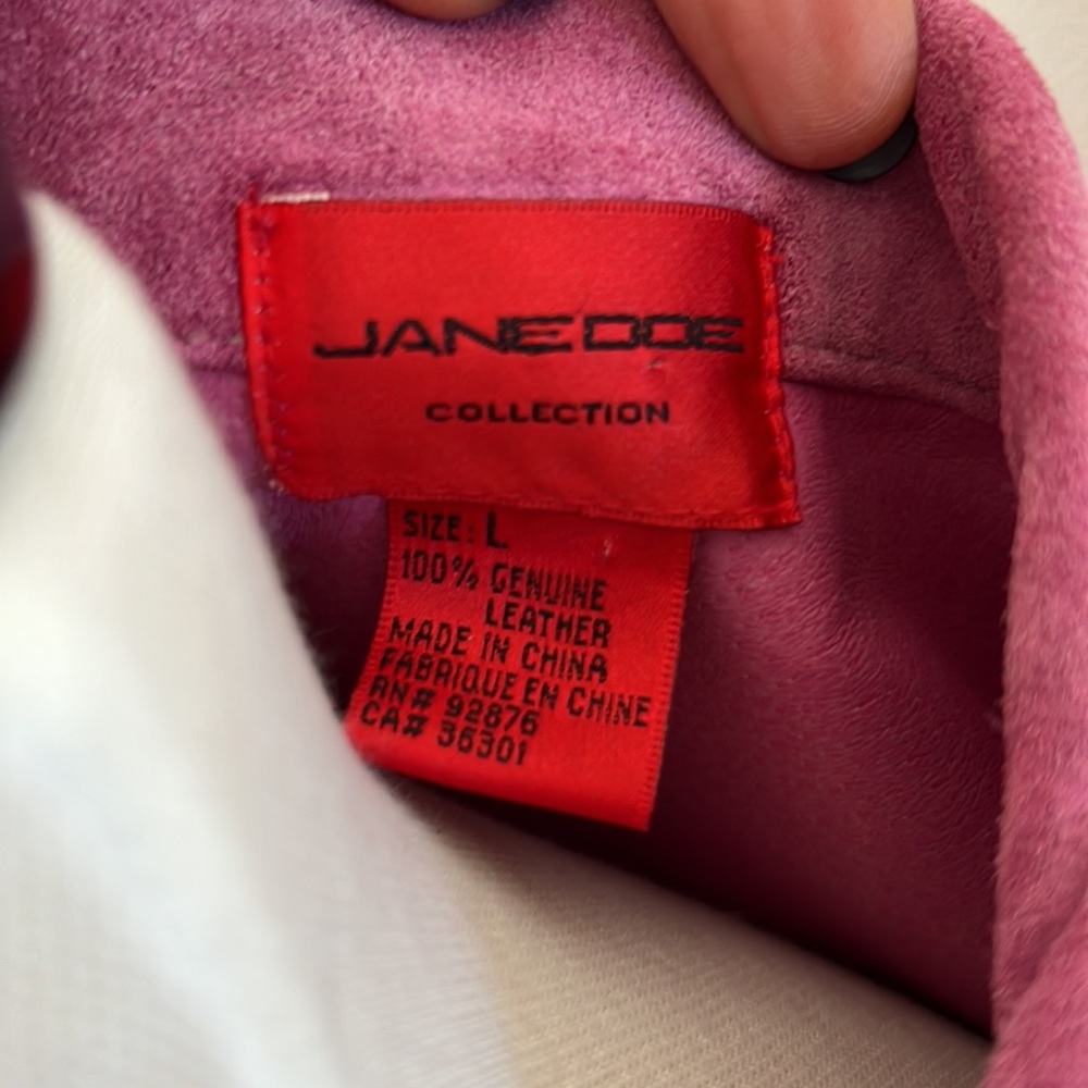 Vintage Jane Doe Pink Suede Jacket - Picture 7 of 7